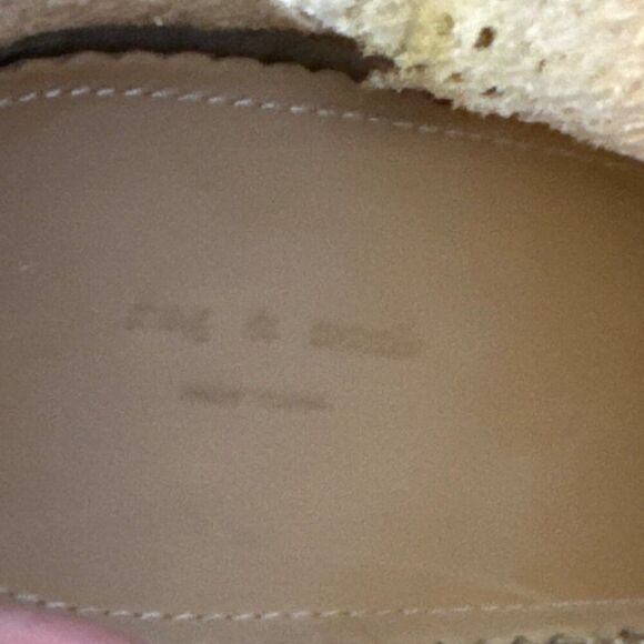 Rag & Bone Womens Perforated Leather Ankle Boots Sz 39.5 White Block Heel - Picture 8 of 8